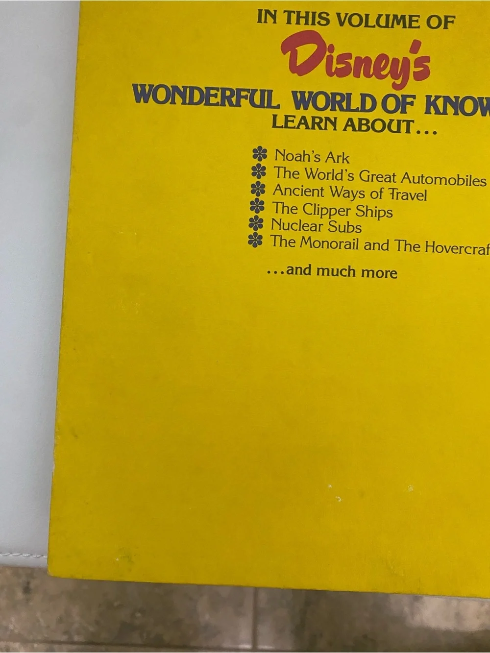 Vintage 1982 Disney's Wonderful World of Knowledge: Volume 4, Transportation